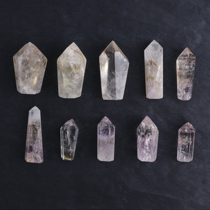 Powellite Amethyst UV Reactive Towers Set of 10