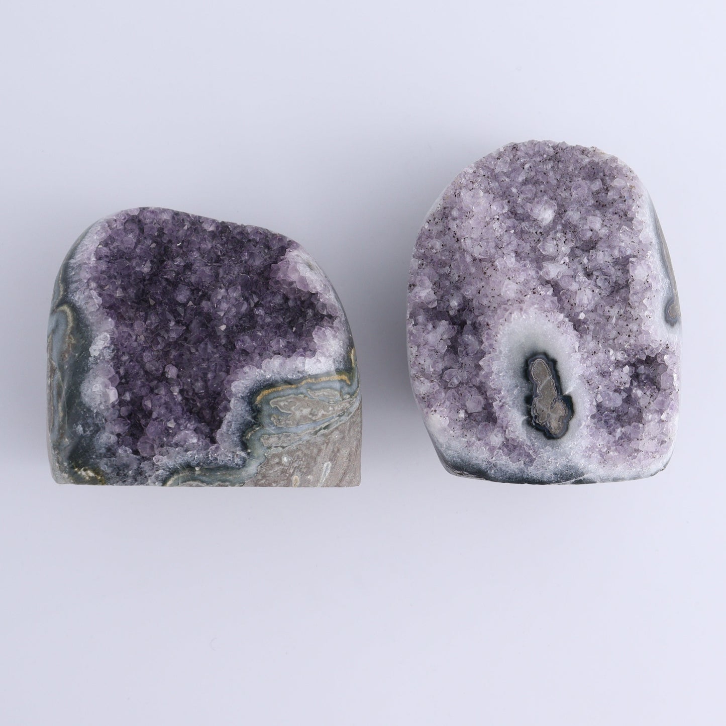 Uruguay Amethyst Cut Base Set of 6 - Expert Wholesale and Supplier of Wholesale Crystals & Bulk Gemstones, ["Amethyst","Cut Base","Uruguay"]
