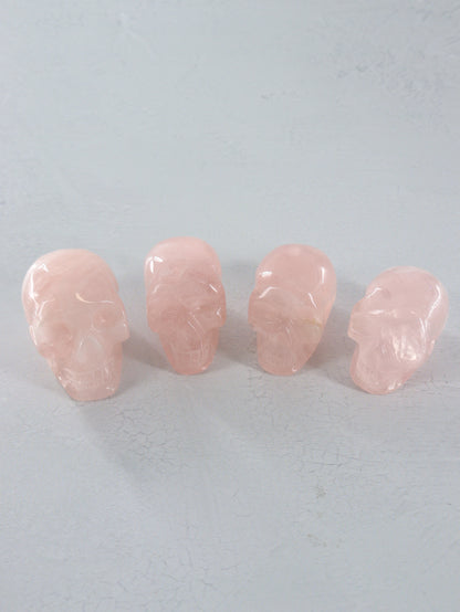 Rose Quartz Skulls Set of 4 - Expert Wholesale and Supplier of Wholesale Crystals & Bulk Gemstones, []