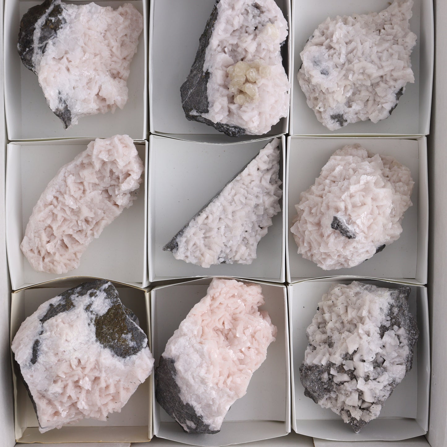 Dolomite with Calcite, Quartz, & Pyrite Set of 12 - Expert Wholesale and Supplier of Wholesale Crystals & Bulk Gemstones, ["Canada","Dolomite","Rough","Roughs"]