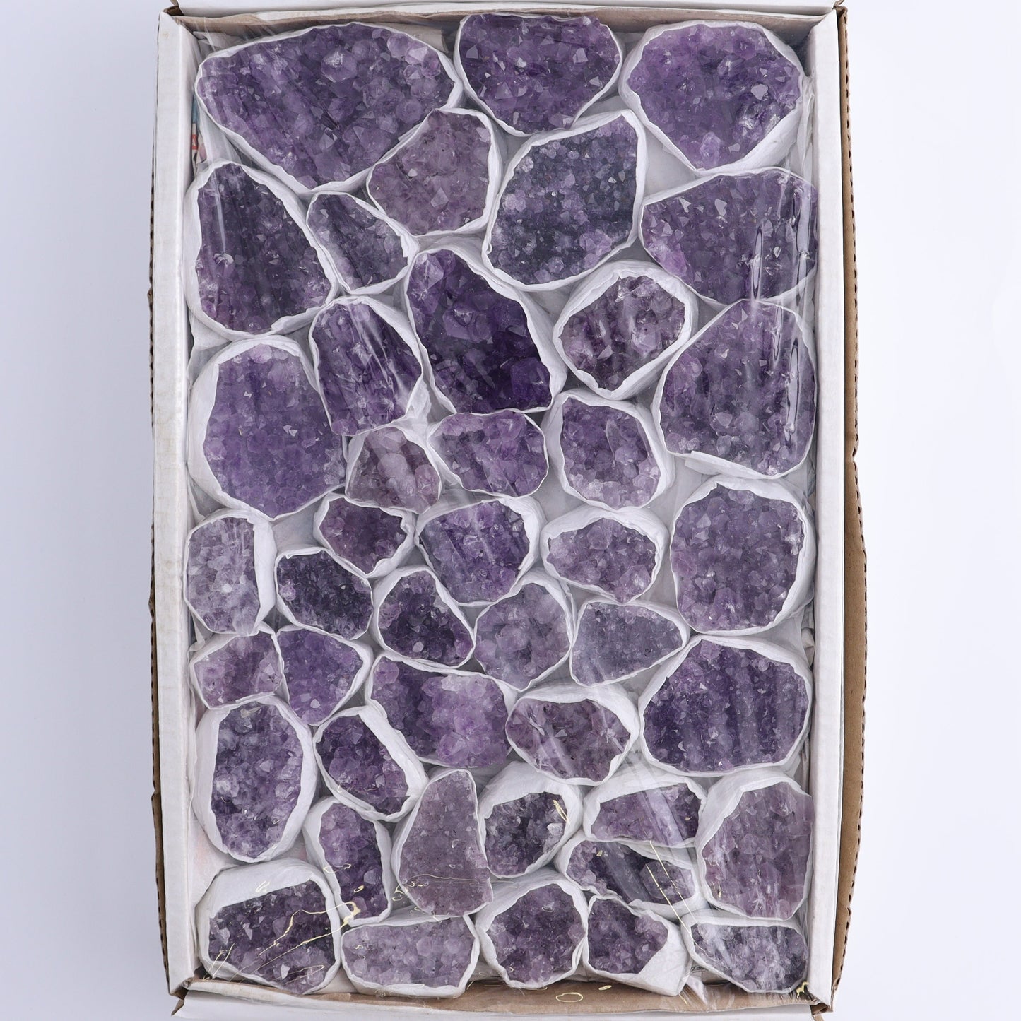 One Uruguay Amethyst Clusters Flat - Expert Wholesale and Supplier of Wholesale Crystals & Bulk Gemstones, ["Amethyst","flat","Flats","Uruguay"]