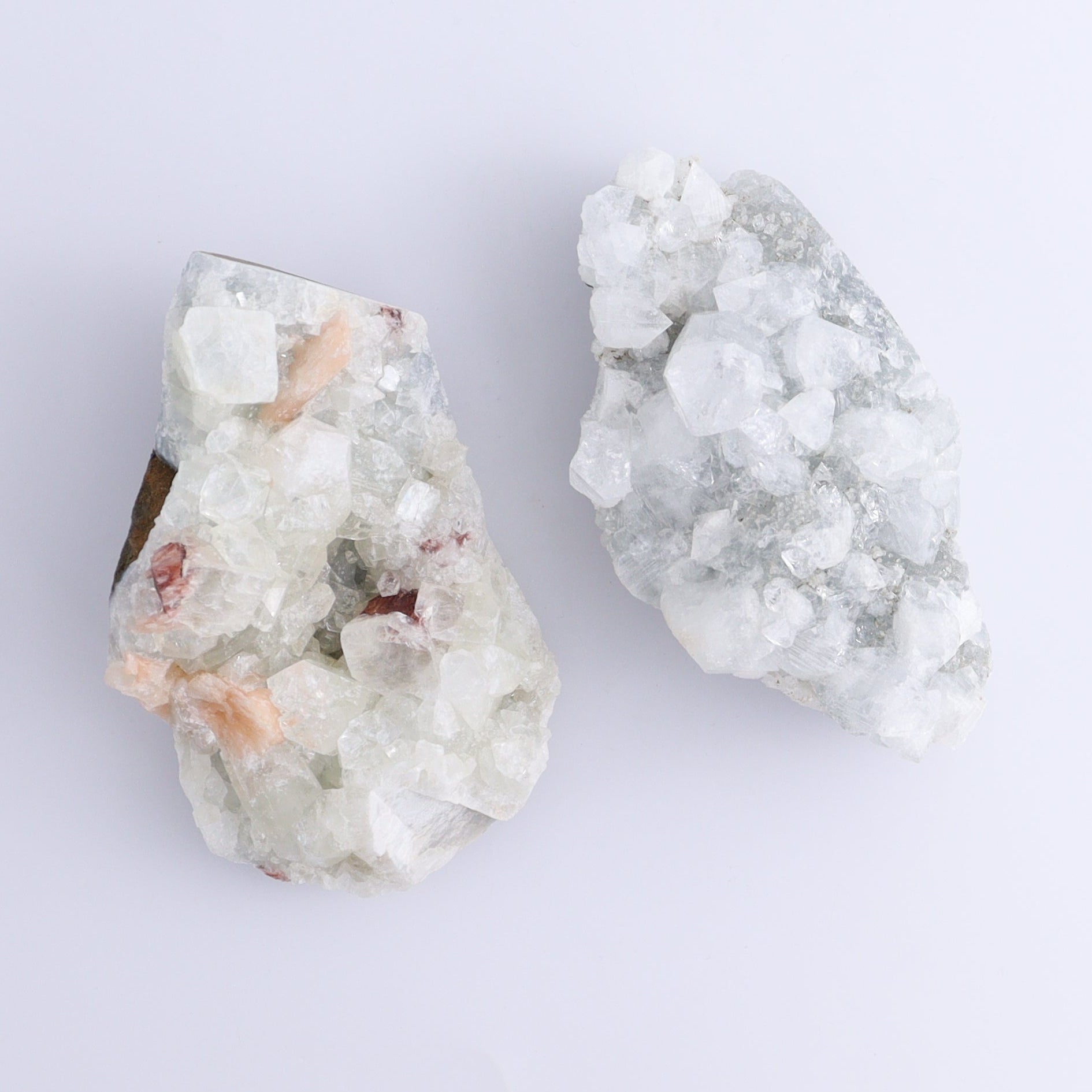Apophyllite Clusters Set of 6 - Expert Wholesale and Supplier of Wholesale Crystals & Bulk Gemstones, ["Apophyllite","Clusters","Flats"]