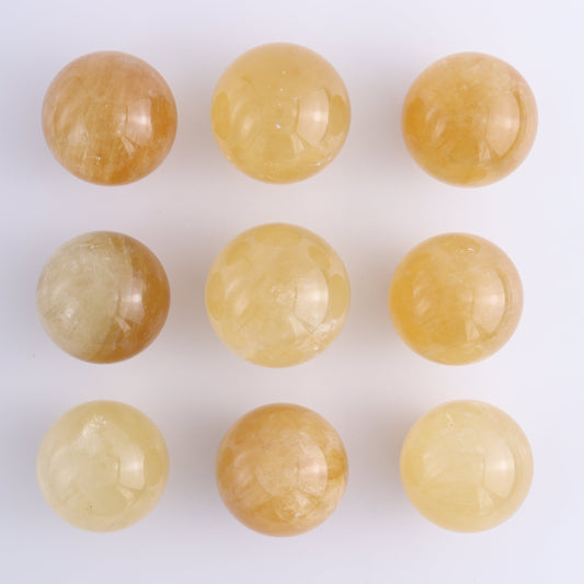 Calcite Spheres Set of 9