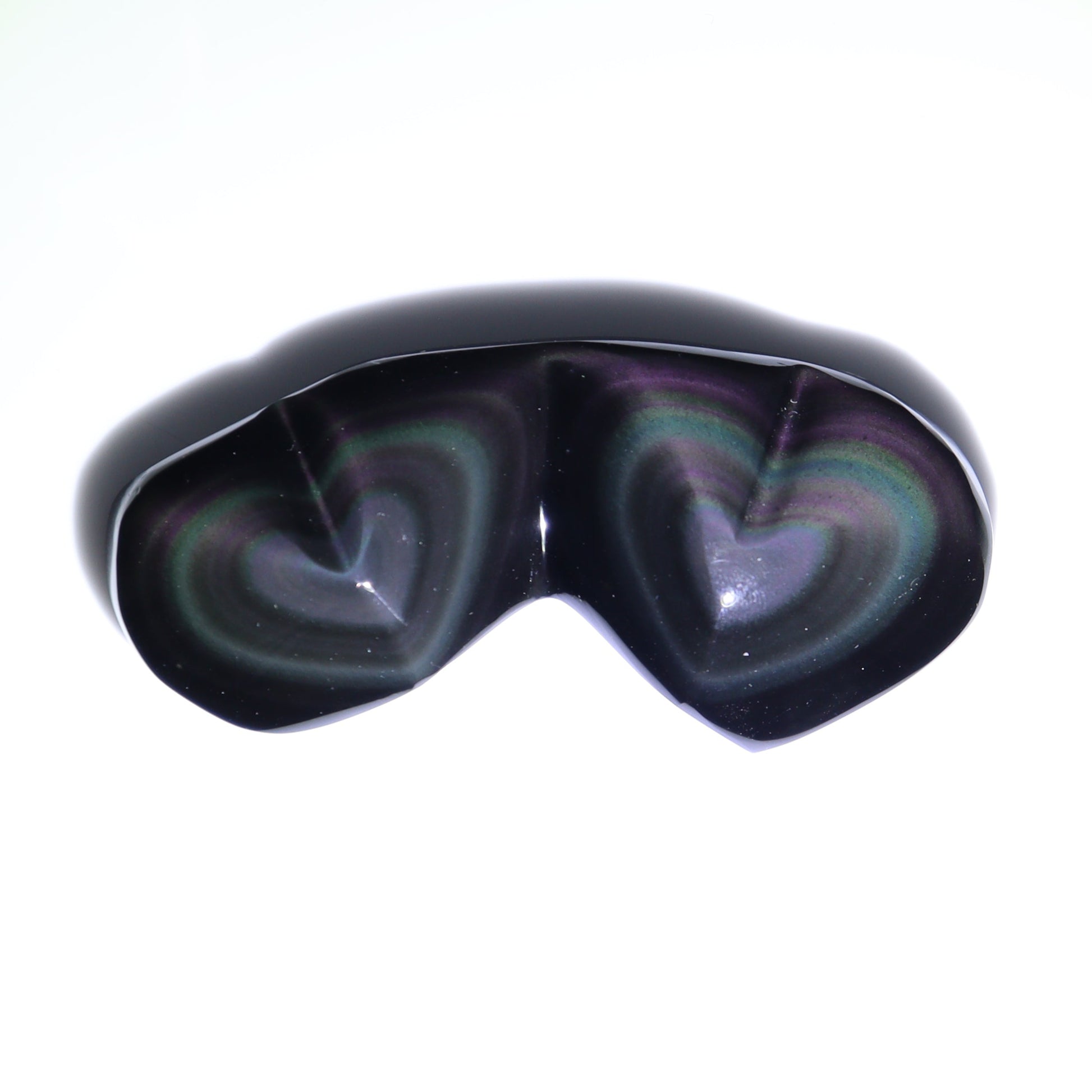 Rainbow Obsidian Heart Pairs Set of 8 - Expert Wholesale and Supplier of Wholesale Crystals & Bulk Gemstones, ["Hearts","Mexico","Rainbow Obsidian"]