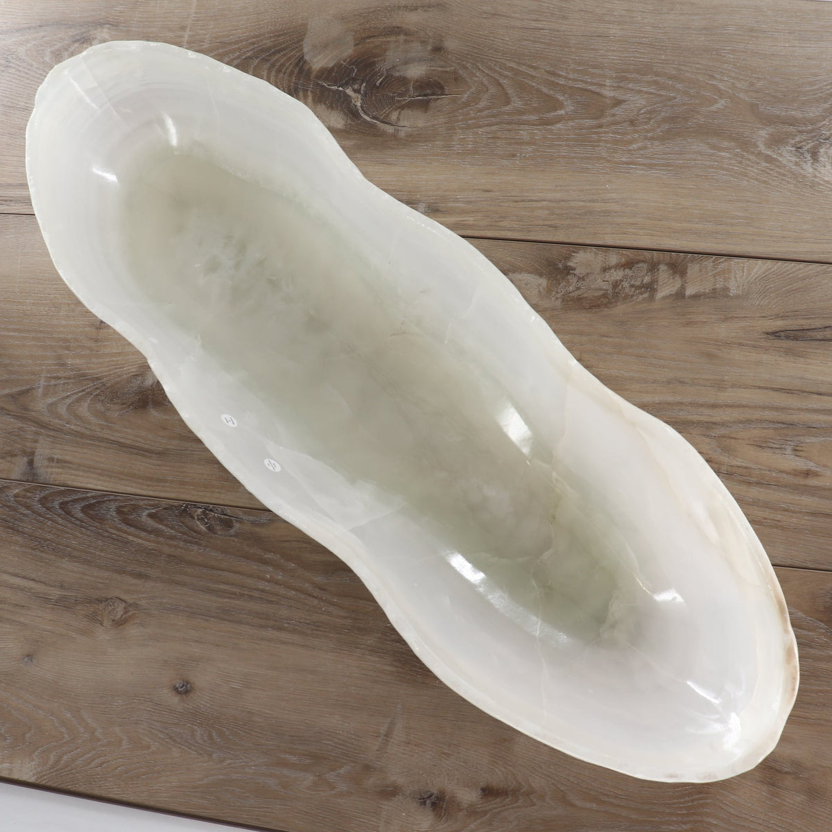 Mexican Onyx/Calcite Canoe Bowl 28"