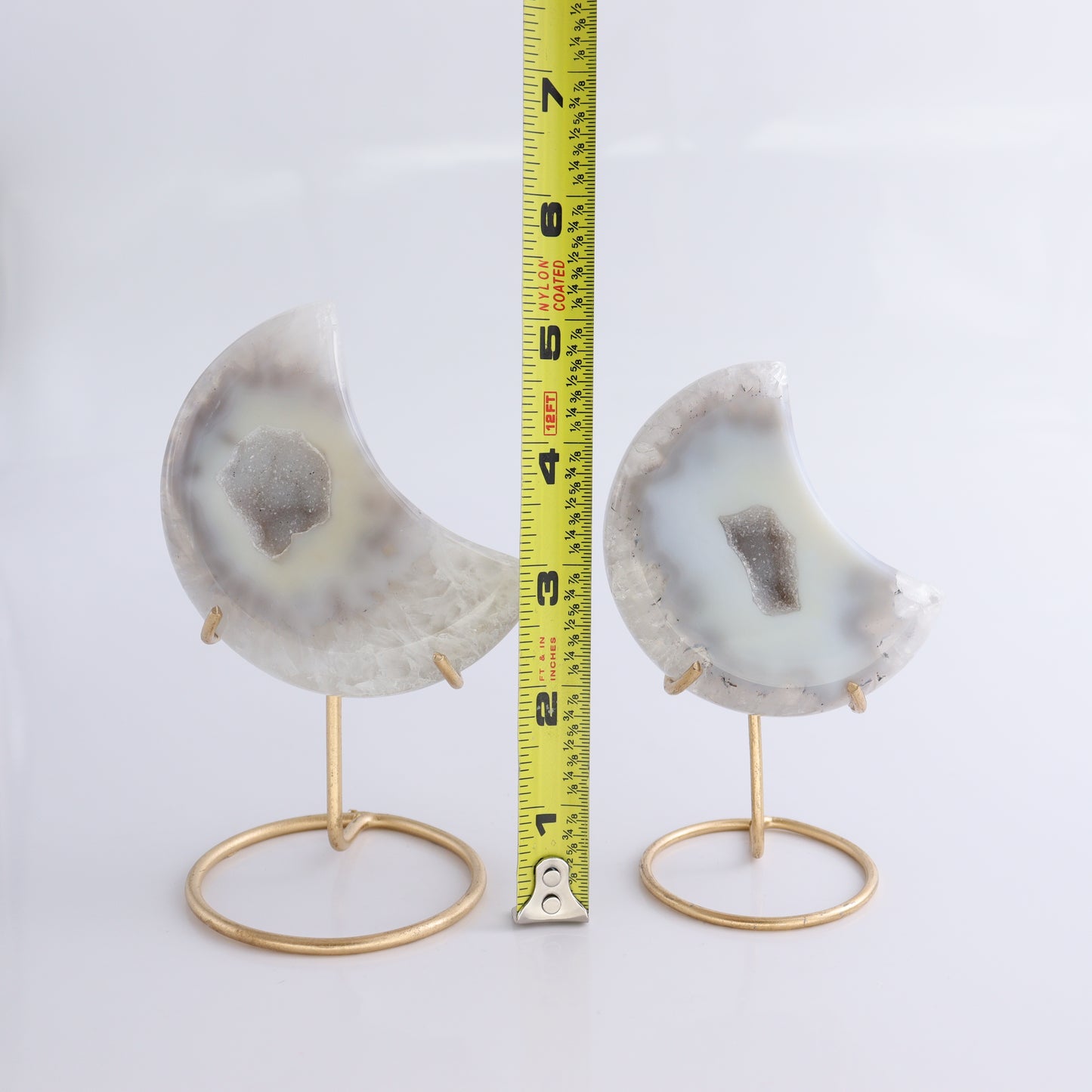 Agate Moons with Stand Set of 6 - Expert Wholesale and Supplier of Wholesale Crystals & Bulk Gemstones, ["Agate","Brazil","moons"]