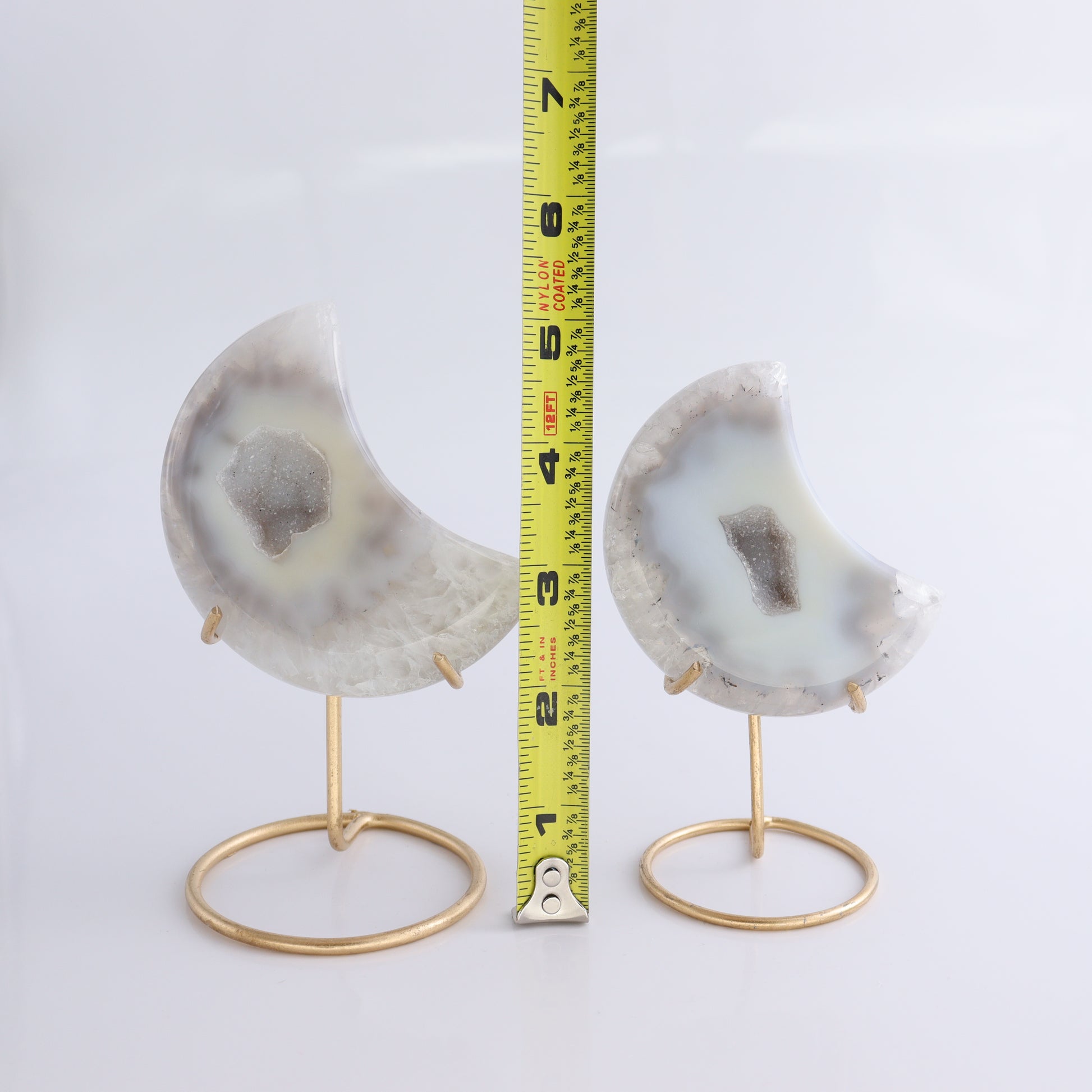 Agate Moons with Stand Set of 6 - Expert Wholesale and Supplier of Wholesale Crystals & Bulk Gemstones, ["Agate","Brazil","moons"]