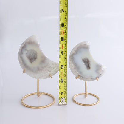 Agate Moons with Stand Set of 6 - Expert Wholesale and Supplier of Wholesale Crystals & Bulk Gemstones, ["Agate","Brazil","moons"]