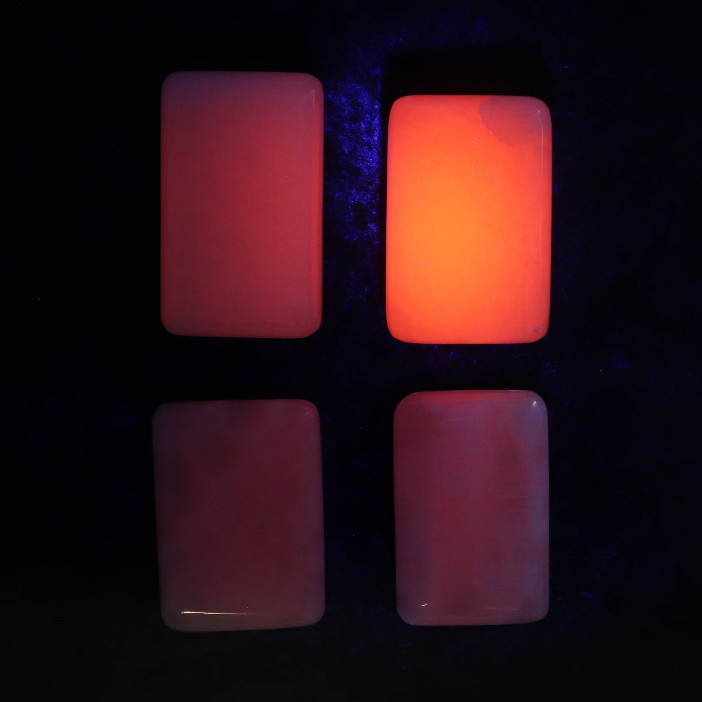Pink Mangano Calcite Rectangles Set of 12