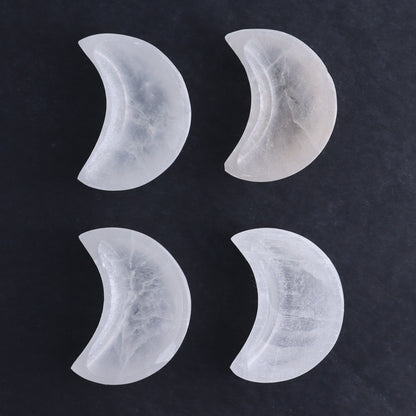 One Selenite (Satin Spar) Moon Bowl 6 cm - Expert Wholesale and Supplier of Wholesale Crystals & Bulk Gemstones, ["Bowls","moons","Morocco","Selenite"]