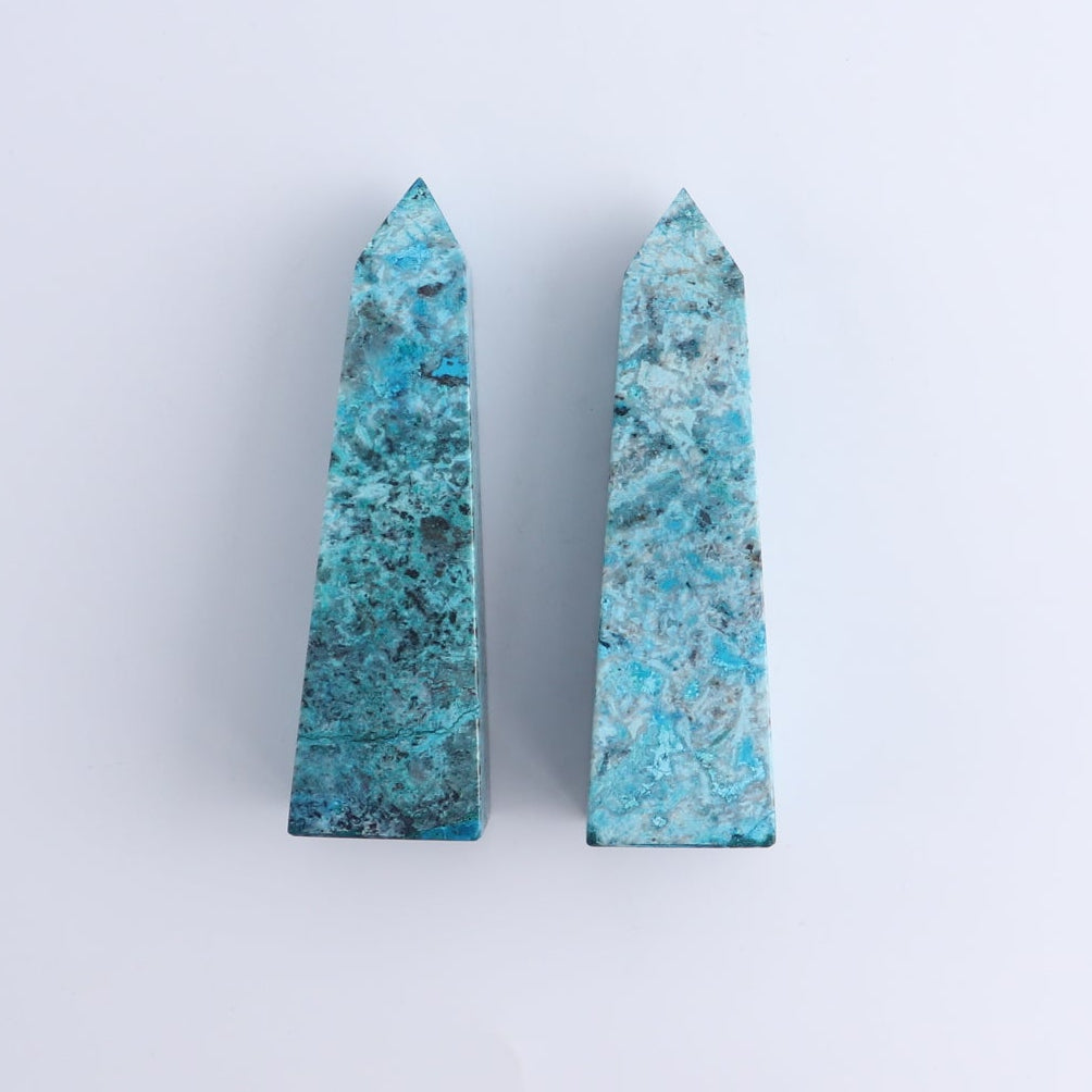 Chrysocolla Towers Set of 6