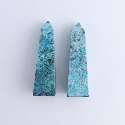 Chrysocolla Towers Set of 6