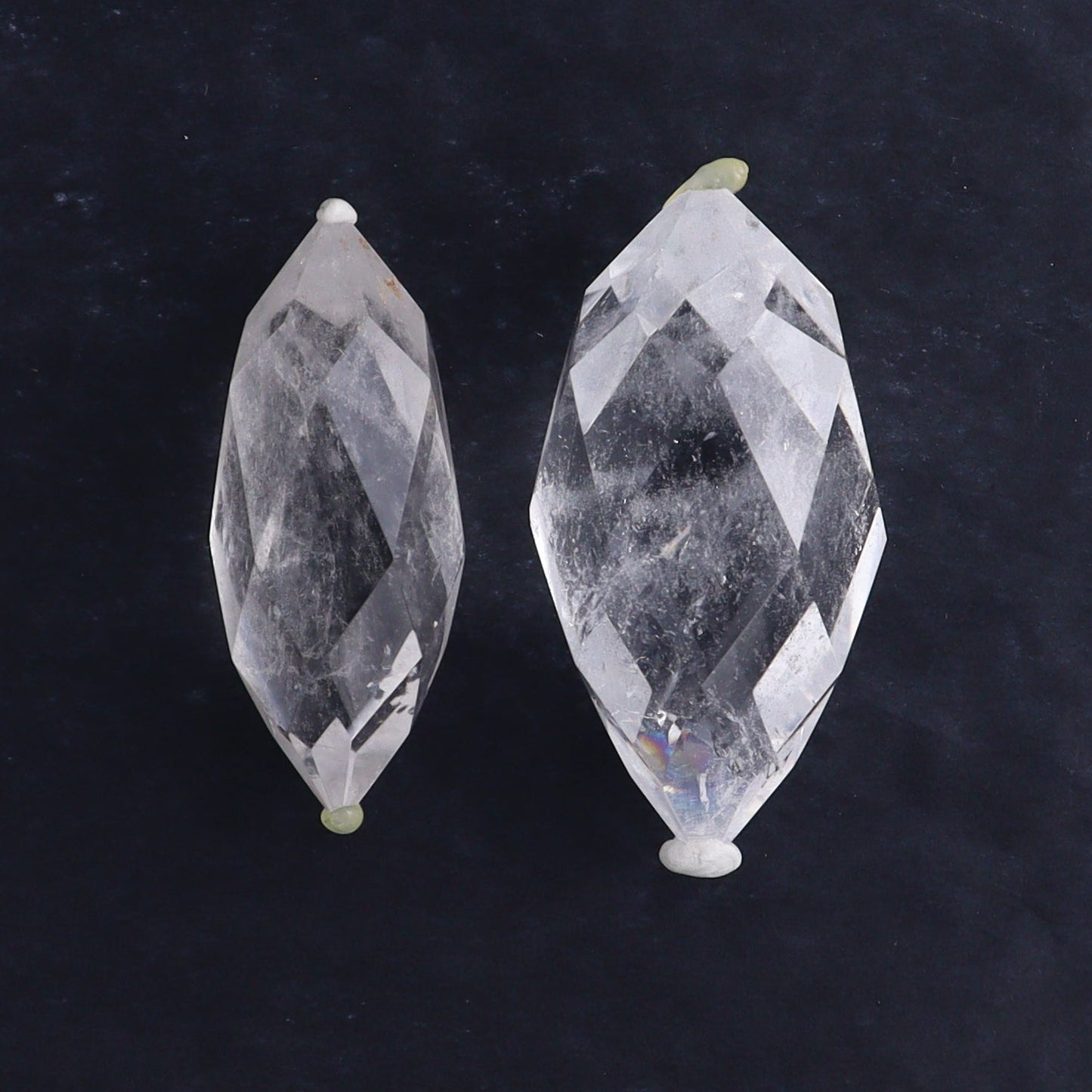 Quartz Faceted Double Points Set of 10 - Expert Wholesale and Supplier of Wholesale Crystals & Bulk Gemstones, ["Brazil","Clear Quartz","Mixed Carvings","Quartz"]