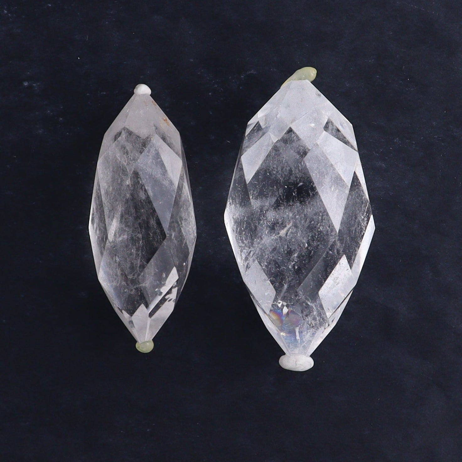 Quartz Faceted Double Points Set of 10 - Expert Wholesale and Supplier of Wholesale Crystals & Bulk Gemstones, ["Brazil","Clear Quartz","Mixed Carvings","Quartz"]