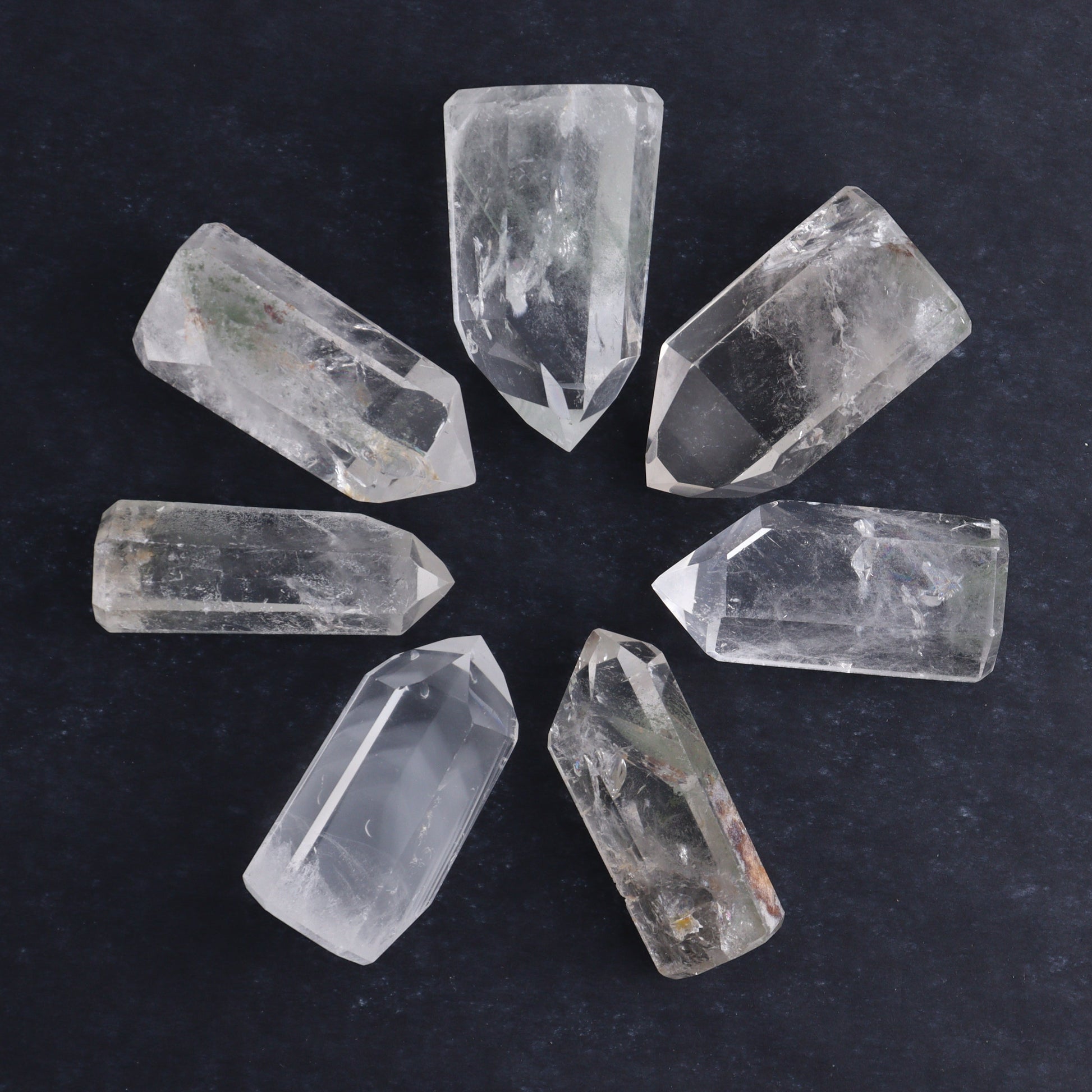 Garden Quartz Towers Set of 12 - Expert Wholesale and Supplier of Wholesale Crystals & Bulk Gemstones, ["Garden Quartz","Points","Quartz","Towers"]
