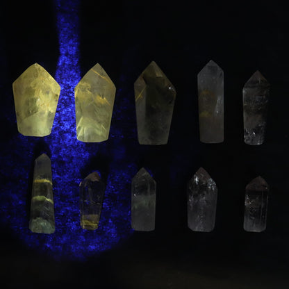 Powellite Amethyst UV Reactive Towers Set of 10