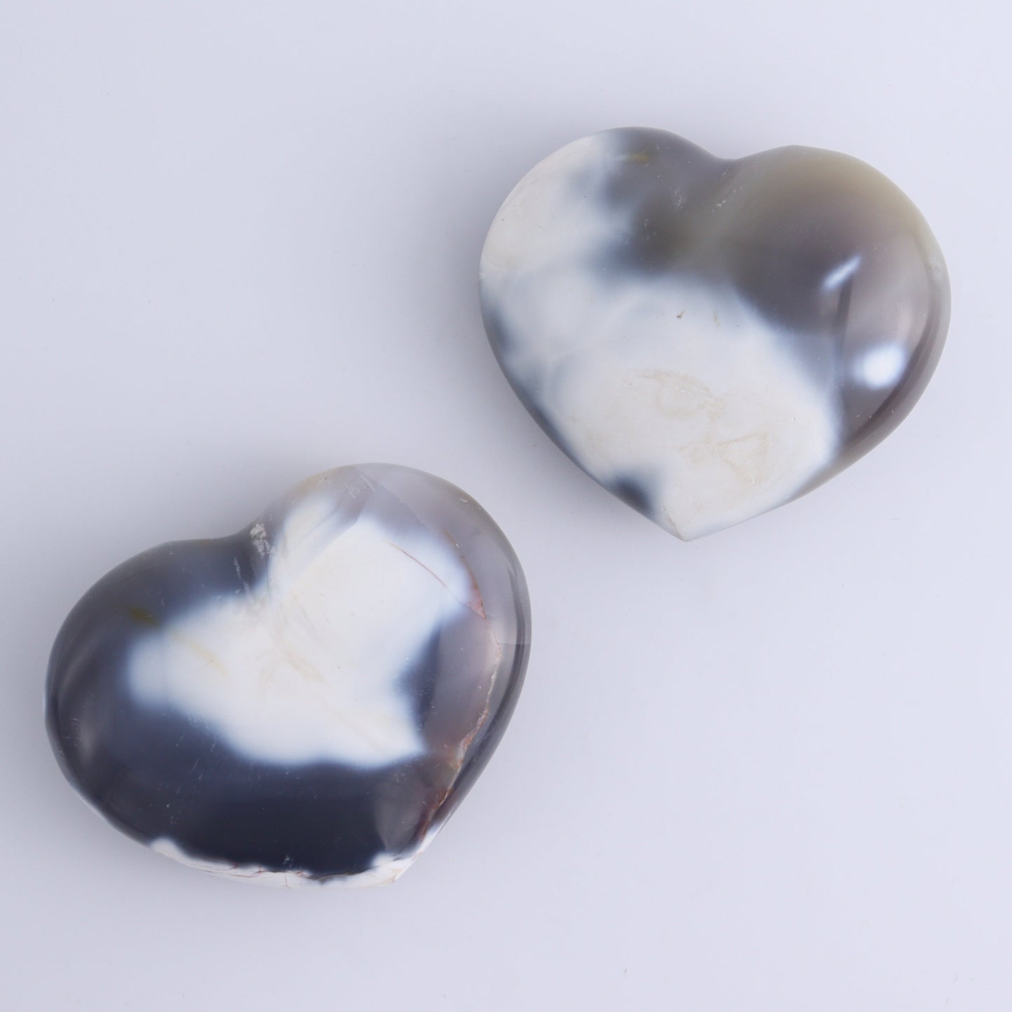 Orca Agate Hearts Set of 6 - Expert Wholesale and Supplier of Wholesale Crystals & Bulk Gemstones, ["Hearts","Madagascar","Orca Agate"]