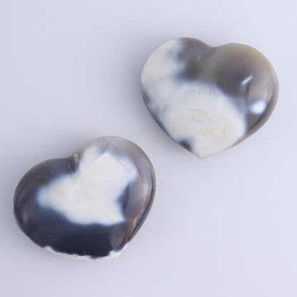 Orca Agate Hearts Set of 6 - Expert Wholesale and Supplier of Wholesale Crystals & Bulk Gemstones, ["Hearts","Madagascar","Orca Agate"]