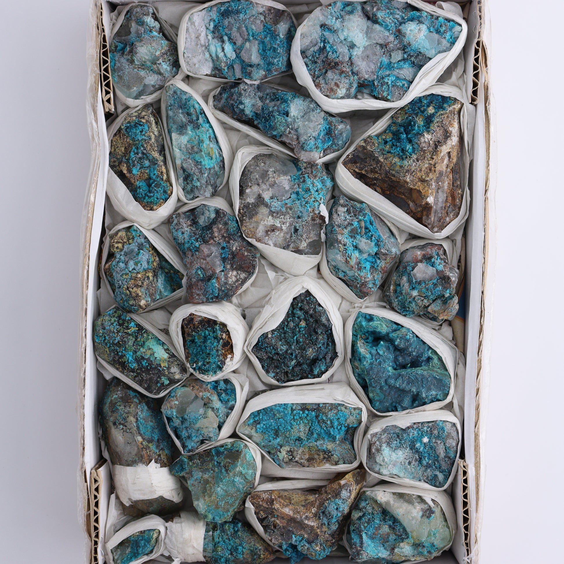Chrysocolla with Quartz Roughs Flat - Expert Wholesale and Supplier of Wholesale Crystals & Bulk Gemstones, ["Chrysocolla","Flats","Freeforms","Peru","Rough"]