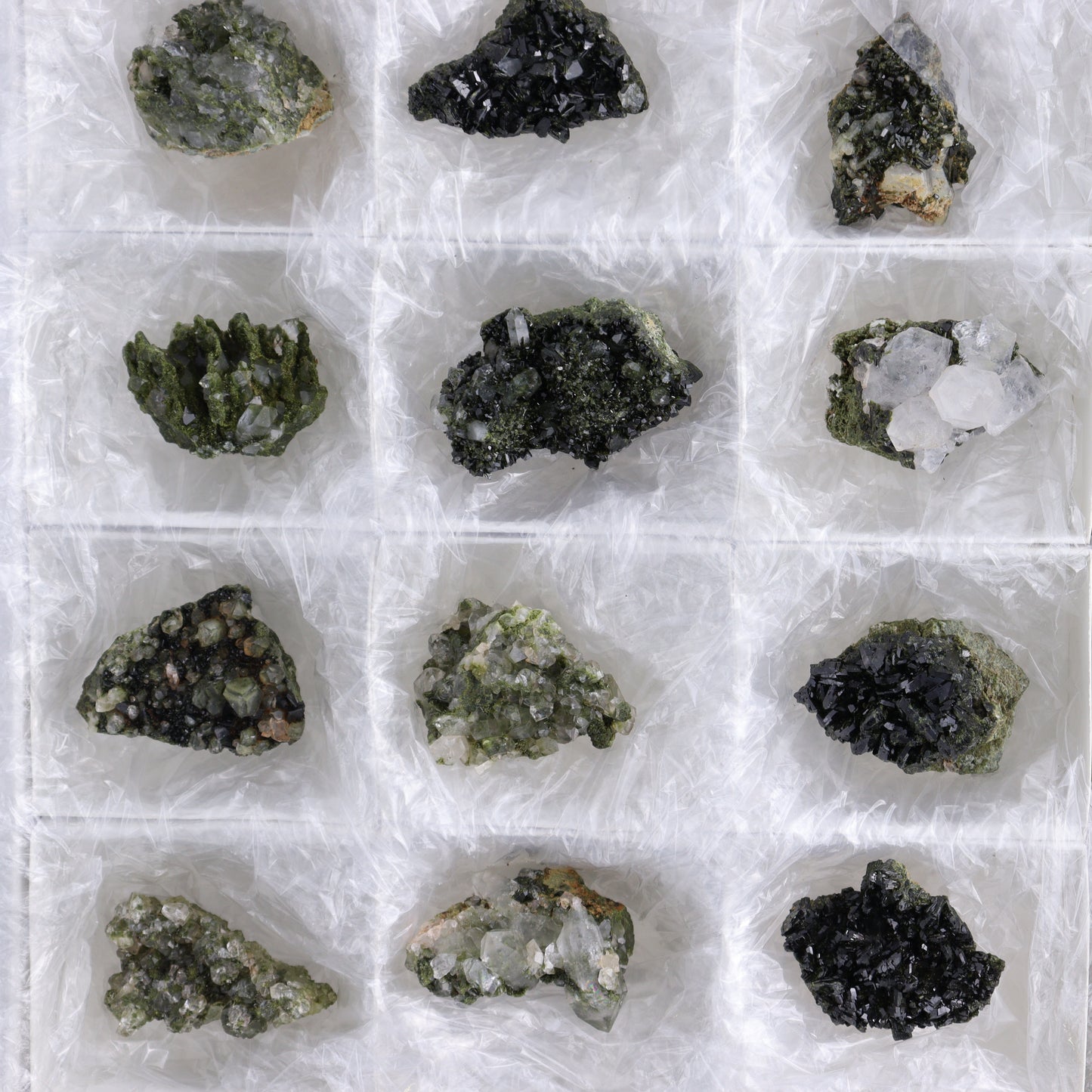 Epidote Set of 15 - Expert Wholesale and Supplier of Wholesale Crystals & Bulk Gemstones, ["epidote","flat","Flats"]