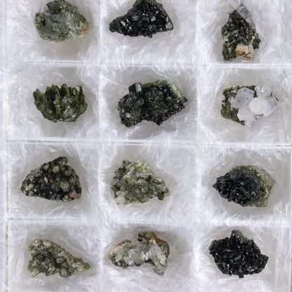 Epidote Set of 15 - Expert Wholesale and Supplier of Wholesale Crystals & Bulk Gemstones, ["epidote","flat","Flats"]