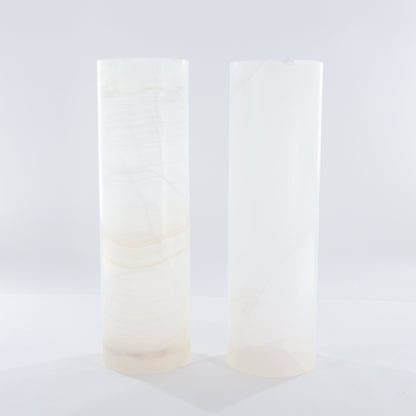 One Wide White Smooth Onyx Lamp Blind - Expert Wholesale and Supplier of Wholesale Crystals & Bulk Gemstones, ["Lamps","Mexico","onyx"]