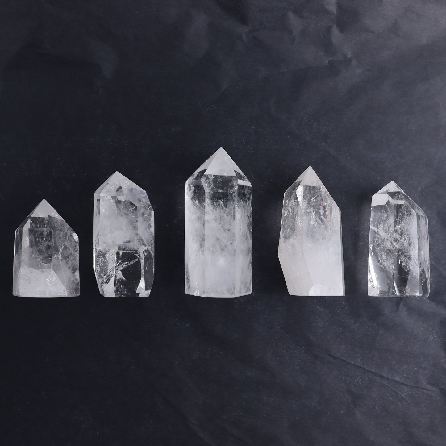 Madagascar Clear Quartz Towers Set of 5 - Expert Wholesale and Supplier of Wholesale Crystals & Bulk Gemstones, ["Madagascar","Quartz","Towers"]