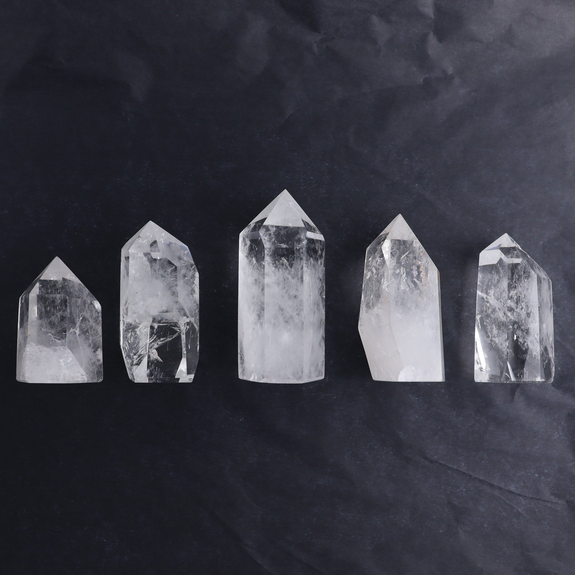 Madagascar Clear Quartz Towers Set of 5 - Expert Wholesale and Supplier of Wholesale Crystals & Bulk Gemstones, ["Madagascar","Quartz","Towers"]