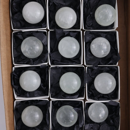 Optical Calcite Spheres Set of 12 - Expert Wholesale and Supplier of Wholesale Crystals & Bulk Gemstones, ["Calcite","Mexico","Optical Calcite","Spheres"]