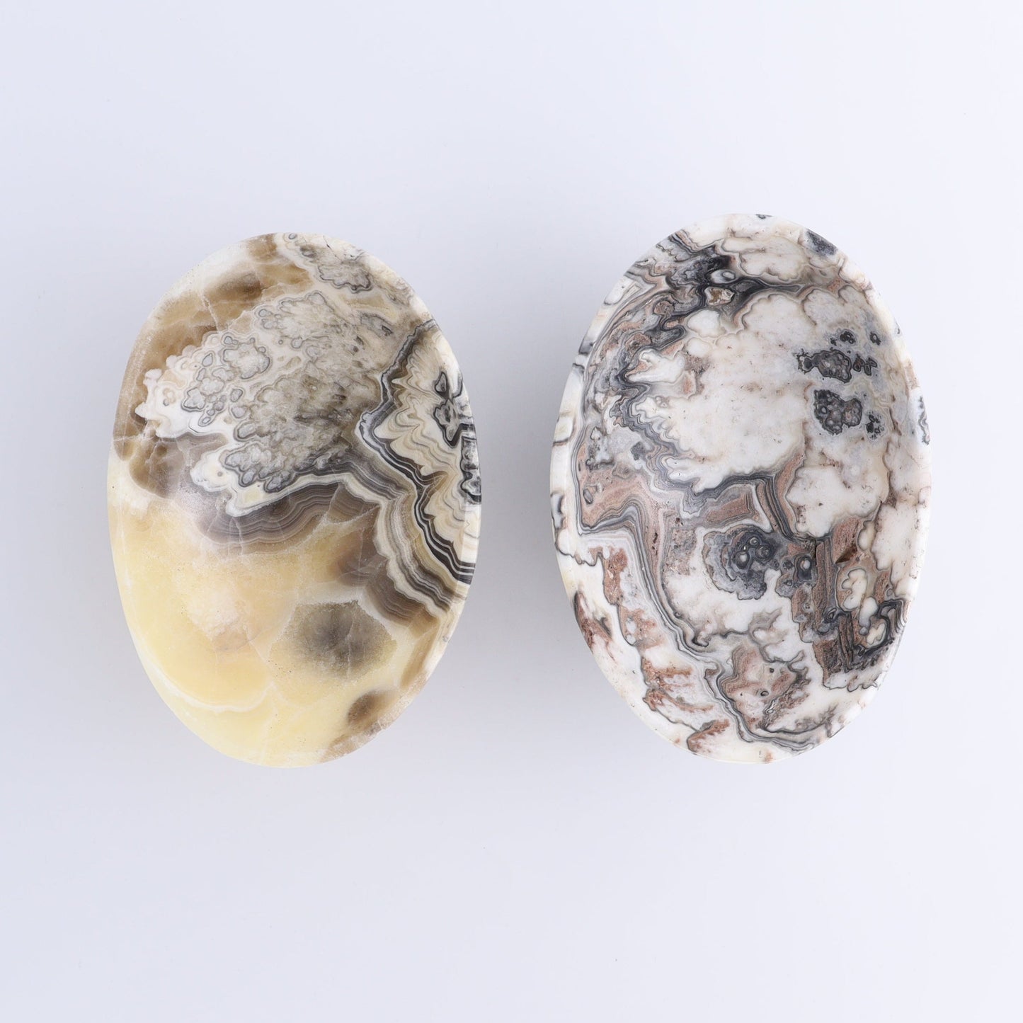One Mexican Onyx/Calcite White Zebra Small Oval Bowl - Expert Wholesale and Supplier of Wholesale Crystals & Bulk Gemstones, ["bowl","Bowls","Calcite","Catalog Onyx","Decorative Dish","Mexico","onyx"]
