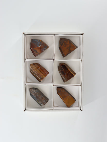 Tiger Eye Towers Set of 6