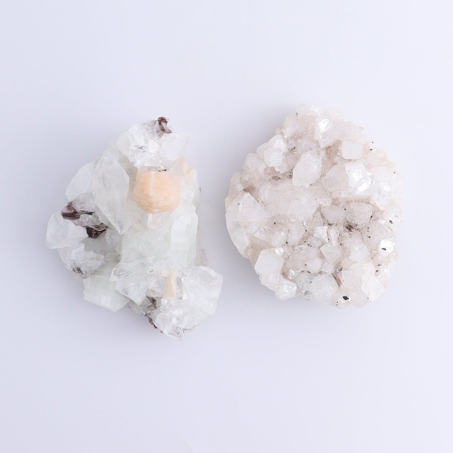 Apophyllite Clusters Set of 6 - Expert Wholesale and Supplier of Wholesale Crystals & Bulk Gemstones, ["Apophyllite","Clusters","Flats"]