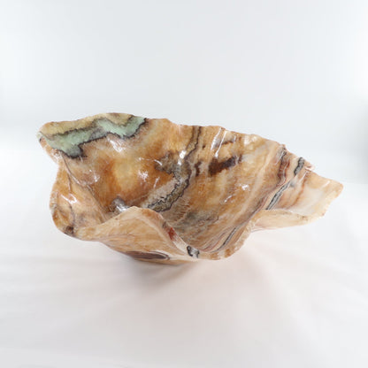 Mexican Onyx/Calcite Bowl (L) 24" x (W) 12" x (H) 9"