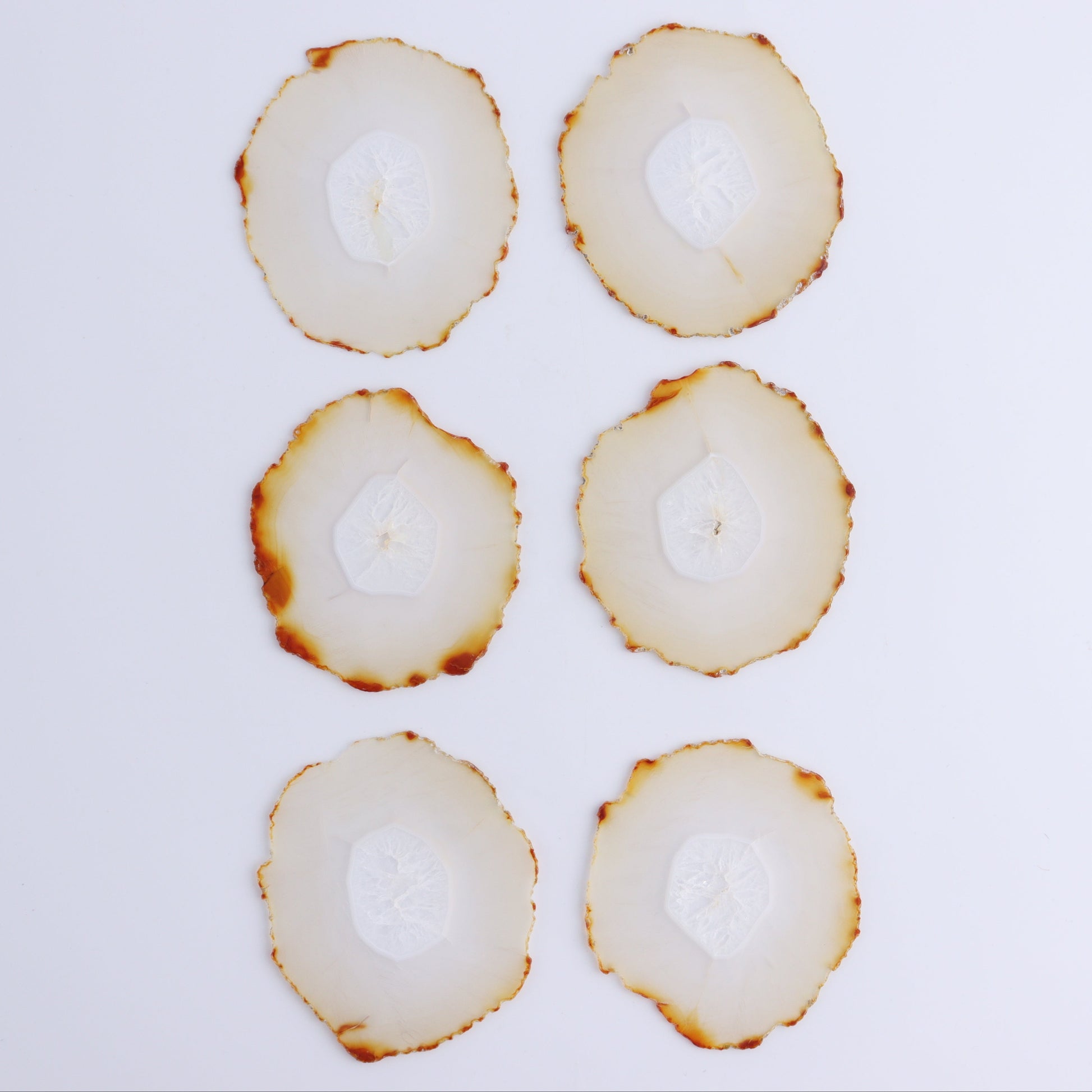 Iris Agate Slices Set of 6 - Expert Wholesale and Supplier of Wholesale Crystals & Bulk Gemstones, ["Agate","Iris Agate","Slices and Slabs"]