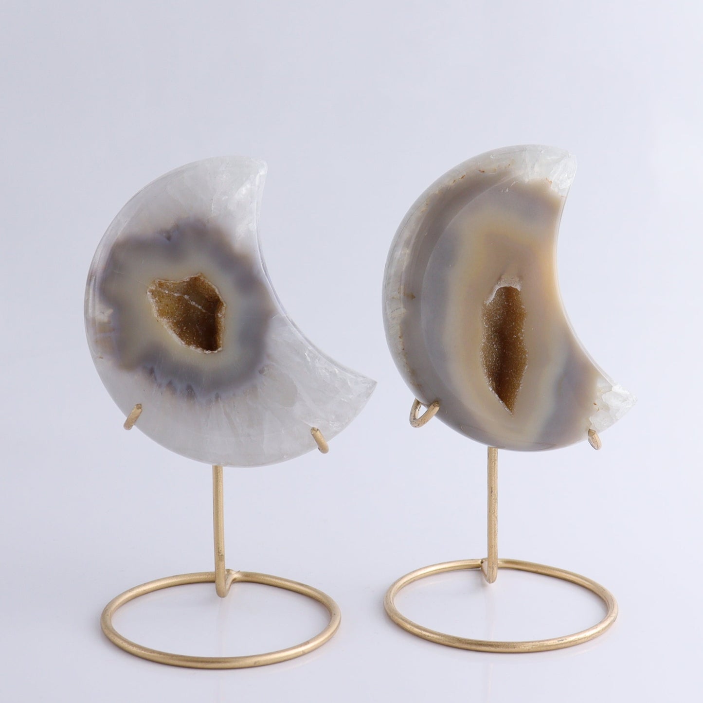 Agate Moons with Stand Set of 6 - Expert Wholesale and Supplier of Wholesale Crystals & Bulk Gemstones, ["Agate","Brazil","moons"]