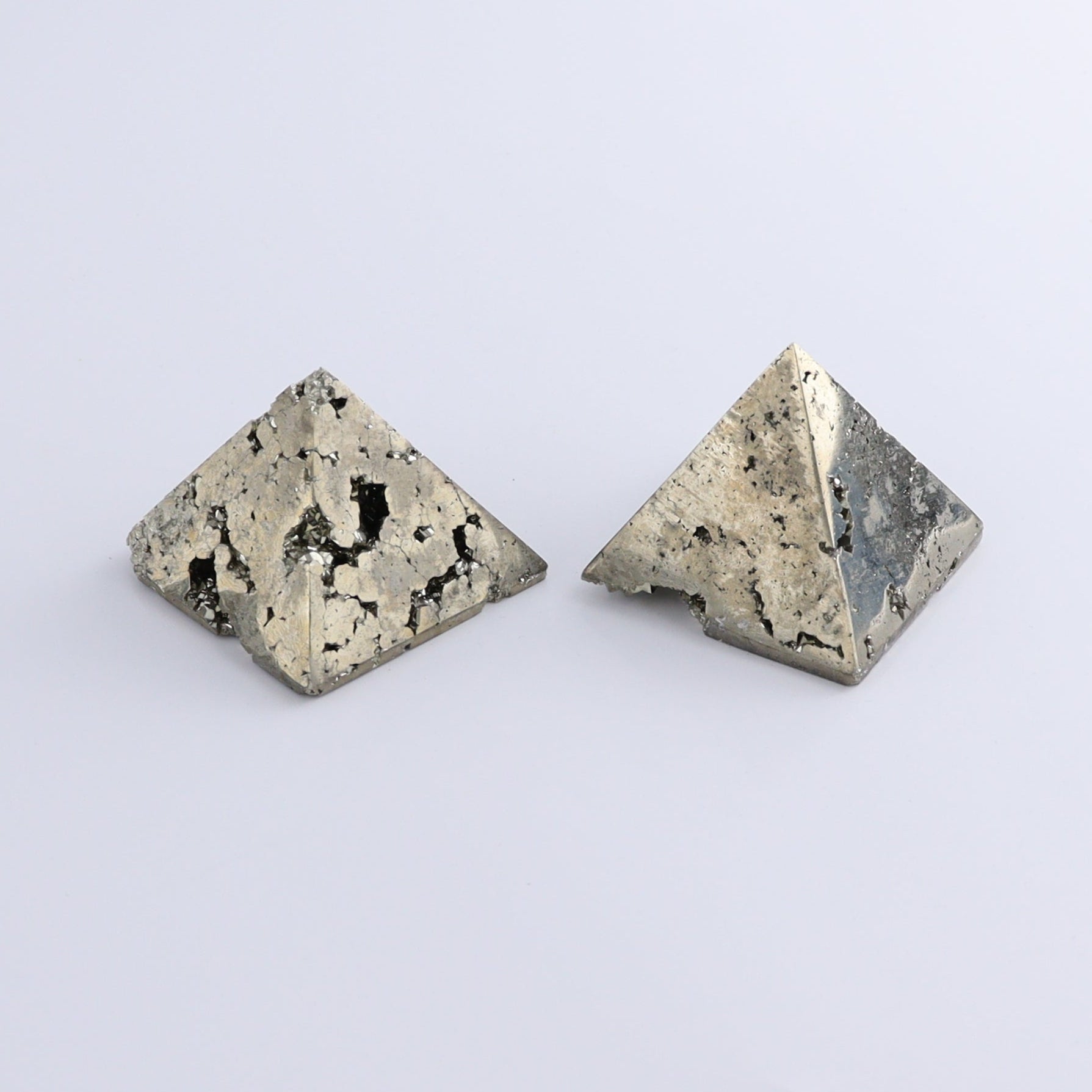 Pyrite Pyramids Set of 4 - Expert Wholesale and Supplier of Wholesale Crystals & Bulk Gemstones, ["Pyramids","Pyrite"]