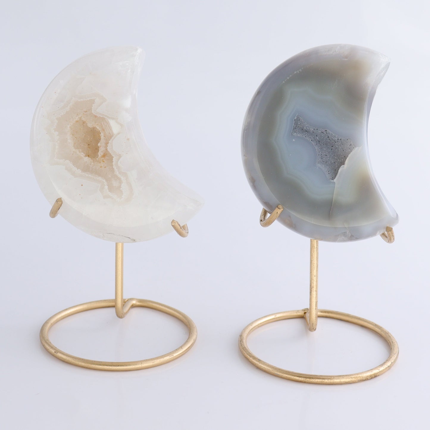 Agate Moons with Stand Set of 6 - Expert Wholesale and Supplier of Wholesale Crystals & Bulk Gemstones, ["Agate","Brazil","moons"]