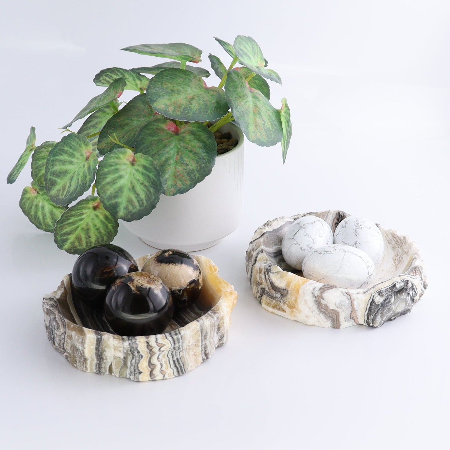 One Mexican Onyx/Calcite Yellow & Black Zebra Rustic Bowl - Expert Wholesale and Supplier of Wholesale Crystals & Bulk Gemstones, ["bowl","Calcite","Catalog Onyx","Decorative Dish","Mexico","onyx"]