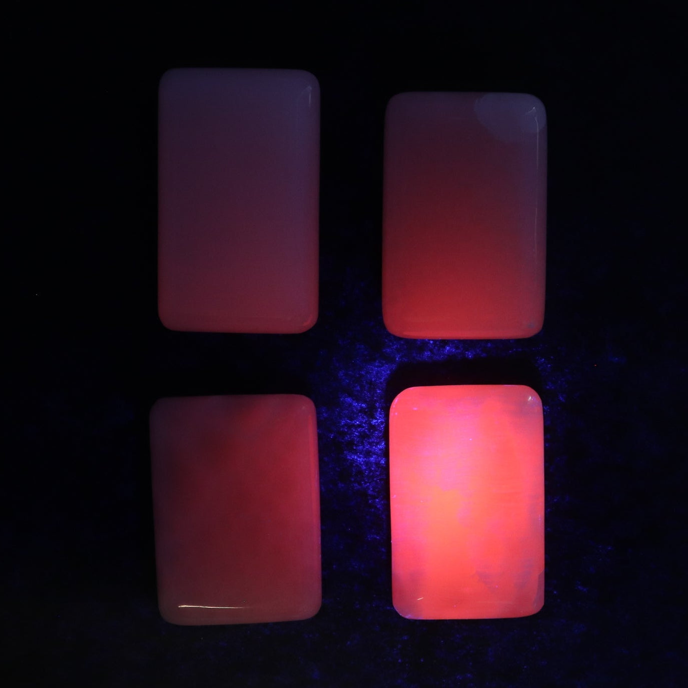 Pink Mangano Calcite Rectangles Set of 12