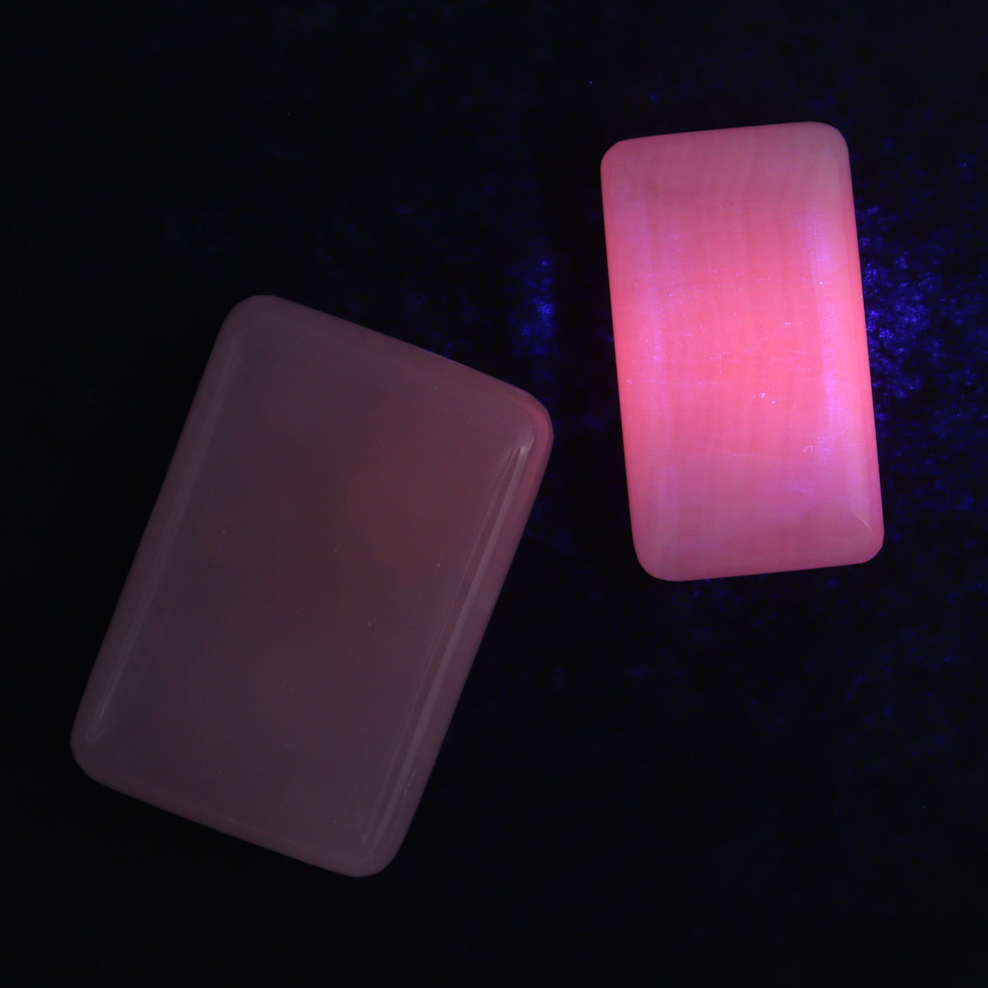 Pink Mangano Calcite Rectangles Set of 8 - Expert Wholesale and Supplier of Wholesale Crystals & Bulk Gemstones, ["Calcite","Madagascar","Pink Calcite","Rectangle"]