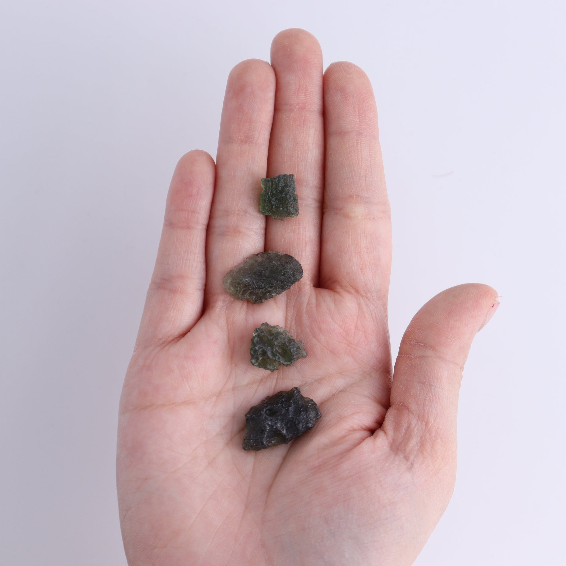 Moldavite Pieces Set of 6 - Expert Wholesale and Supplier of Wholesale Crystals & Bulk Gemstones, ["Czech Republic","Moldavite","Pieces"]