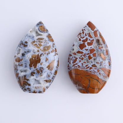 Brecciated Jasper Moons, Stars, Towers, Clouds, and Flames Set of 11