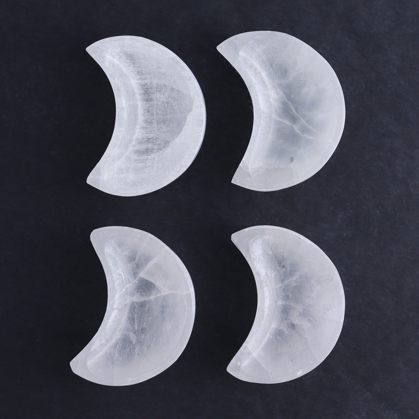One Selenite (Satin Spar) Moon Bowl 6 cm - Expert Wholesale and Supplier of Wholesale Crystals & Bulk Gemstones, ["Bowls","moons","Morocco","Selenite"]