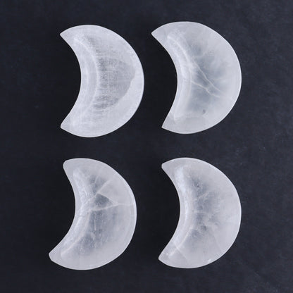 One Selenite (Satin Spar) Moon Bowl 6 cm - Expert Wholesale and Supplier of Wholesale Crystals & Bulk Gemstones, ["Bowls","moons","Morocco","Selenite"]