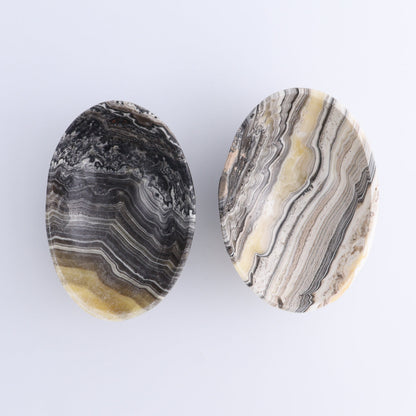One Mexican Onyx/Calcite White Zebra Small Oval Bowl - Expert Wholesale and Supplier of Wholesale Crystals & Bulk Gemstones, ["bowl","Bowls","Calcite","Catalog Onyx","Decorative Dish","Mexico","onyx"]
