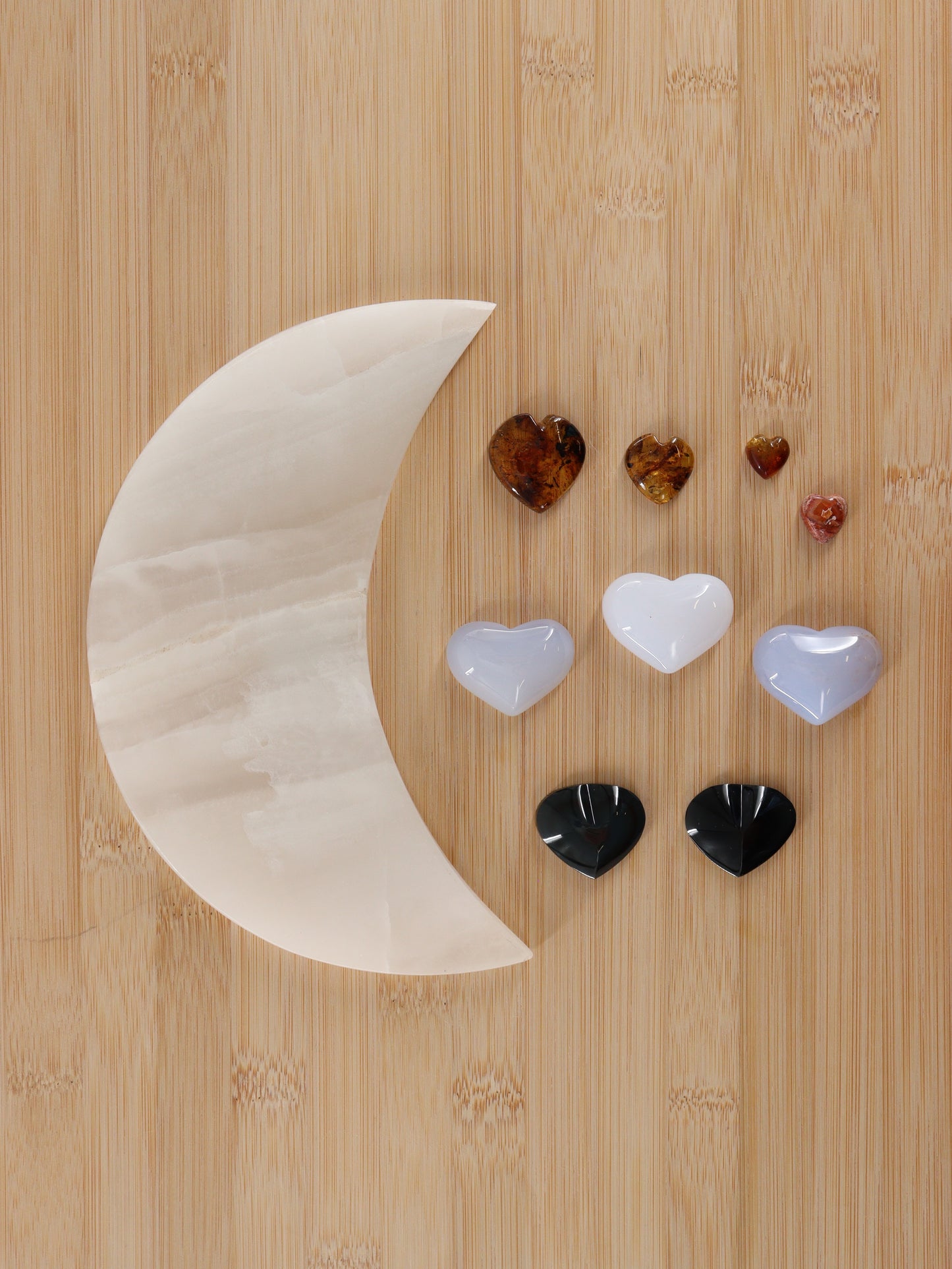 Onyx Moon with Mixed Hearts Set