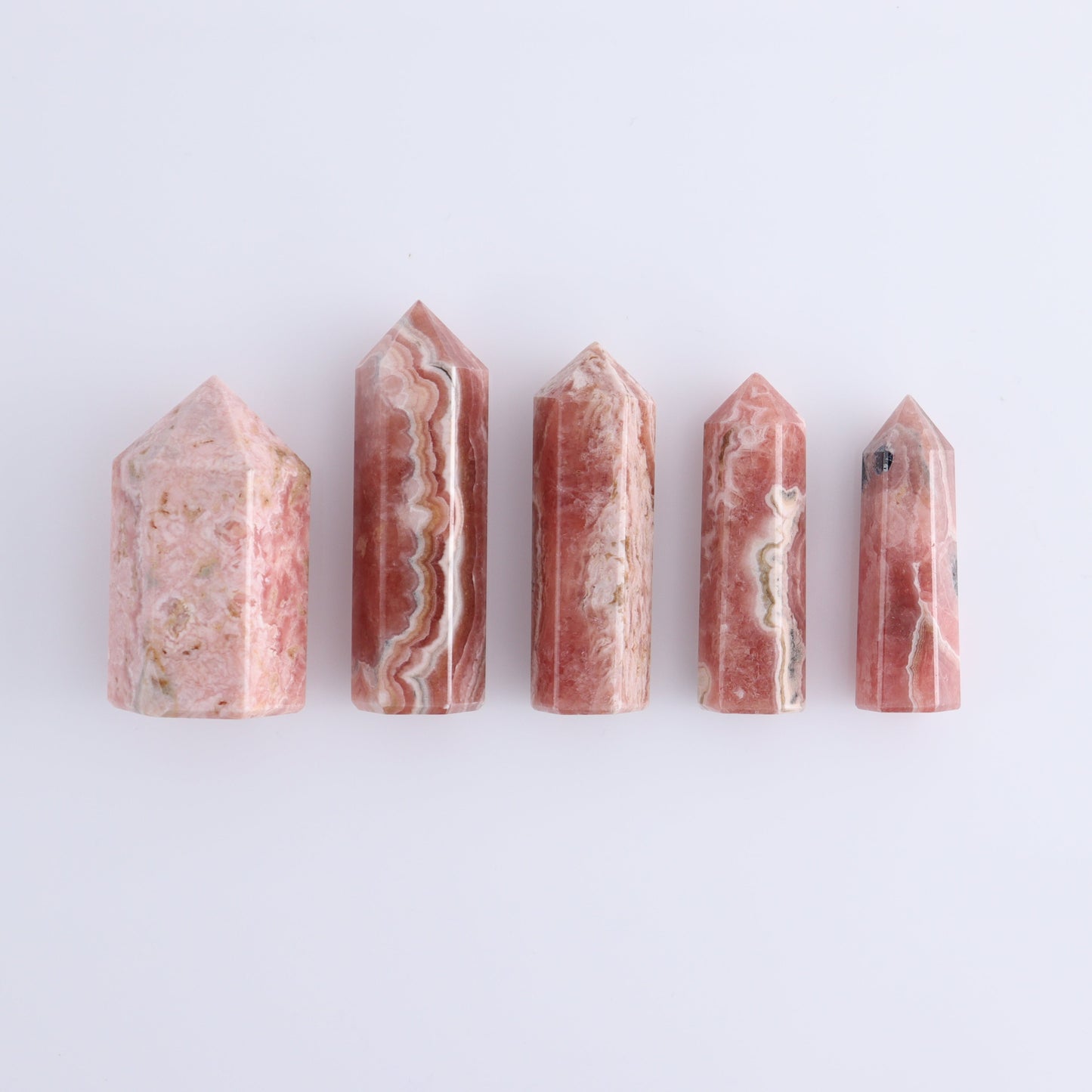 Rhodochrosite Towers Set of 5 - Expert Wholesale and Supplier of Wholesale Crystals & Bulk Gemstones, ["Argentina","Rhodochrosite","Towers"]