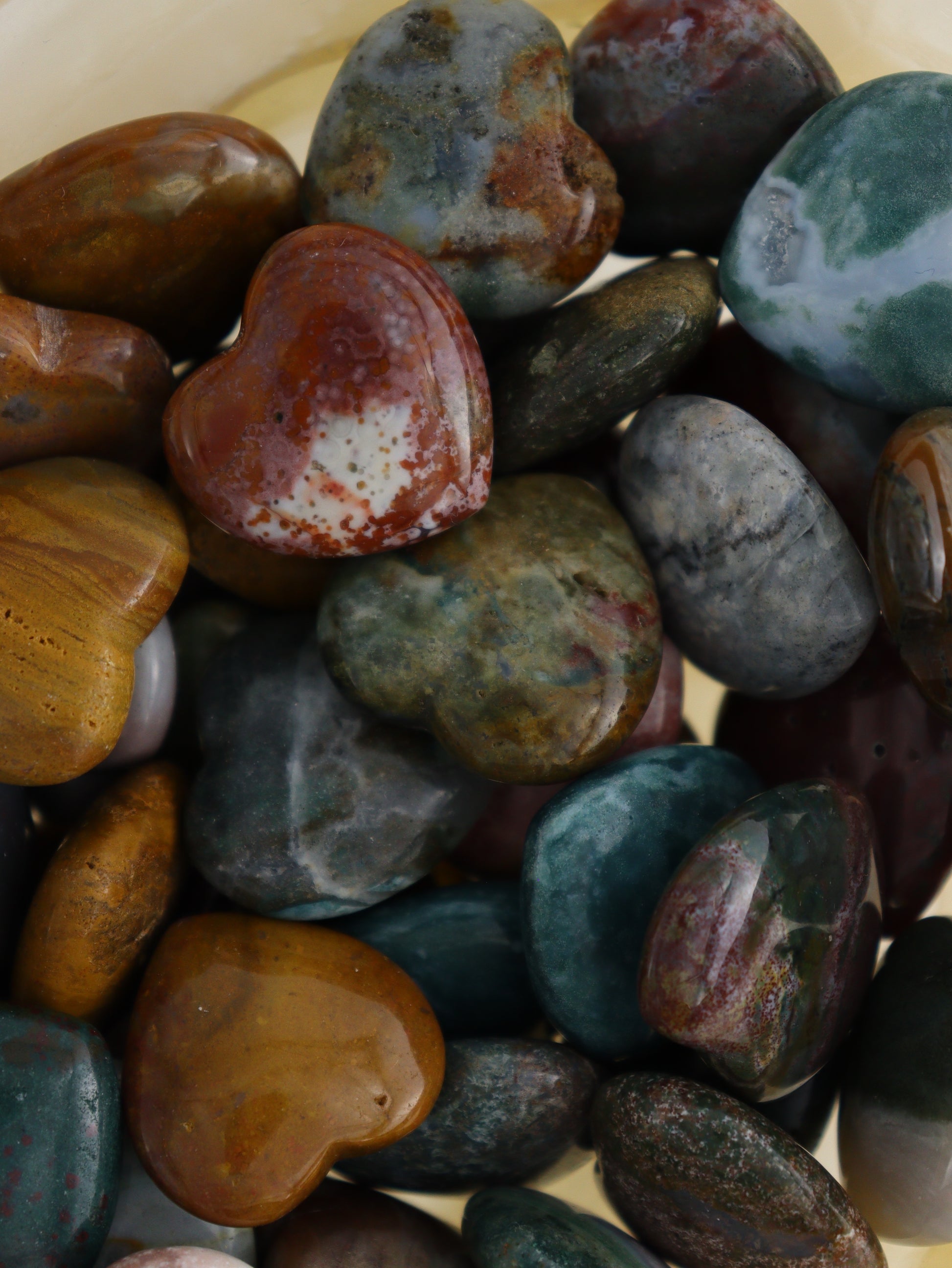 1/2kg Ocean Jasper Hearts - Expert Supplier of Wholesale Crystals & Bulk Gemstones