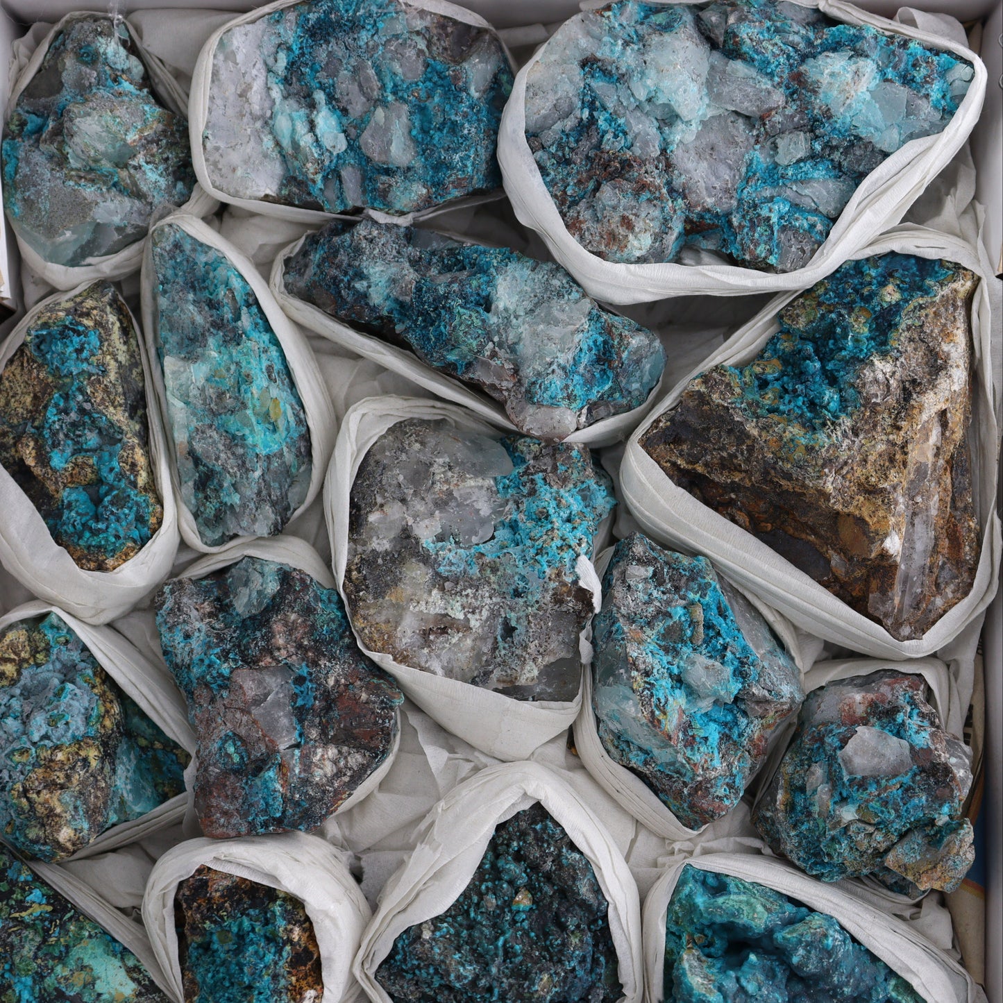 Chrysocolla with Quartz Roughs Flat - Expert Wholesale and Supplier of Wholesale Crystals & Bulk Gemstones, ["Chrysocolla","Flats","Freeforms","Peru","Rough"]