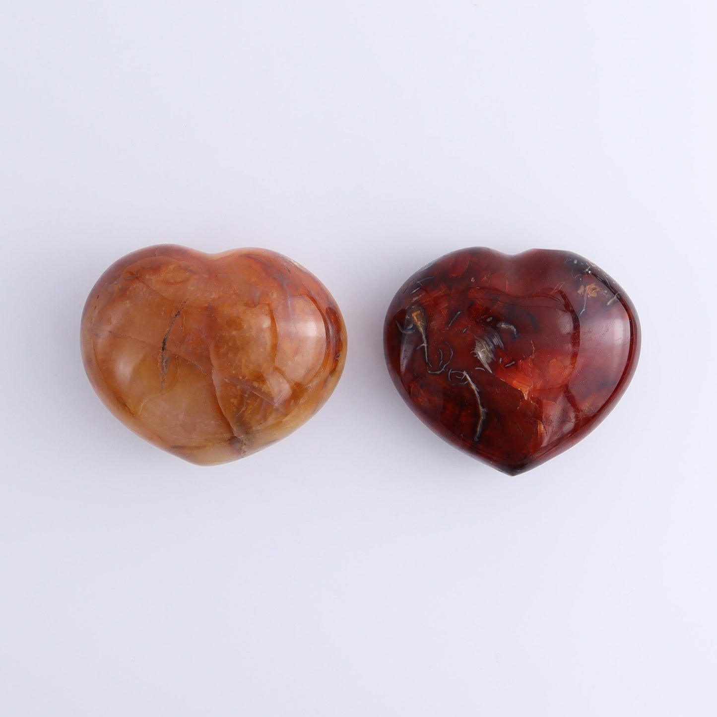 Carnelian Hearts Set of 6 - Expert Wholesale and Supplier of Wholesale Crystals & Bulk Gemstones, ["carnelian","Hearts","Madagascar"]